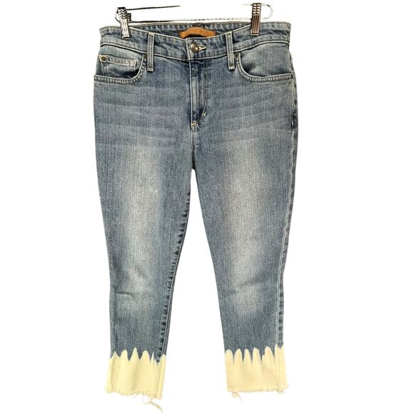 Joes Icon Ankle Sigourney Jeans Womens 28 Blue Dip Dye Skinny Stretch Boho Chic - Picture 2 of 16